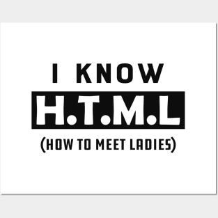 Coder - I know HTML How to meet ladies Posters and Art